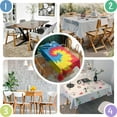 thumbnail image 4 of Colorful Rainbow Tie Dye Spiral Pattern Rectangle Tablecloth 60"x84",Waterproof Polyester Rectangle Table Cloth, Wipeable Spillproof Polyester Tablecloth for Dining, Camping, Indoor and Outdoor, 4 of 5