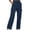 Navy, variant on Babysbule Womens Pants Women's Fashionable Casual Elastic Waist With Multiple Pockets Work And Sports Pants