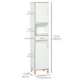thumbnail image 3 of kleankin Armoire de Salle de Bain Haute et Mince Unité de Rangement avec Tablette Ajustable, 3 of 10