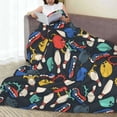 thumbnail image 6 of Bingfone Bowling Ball Print Flannel Fleece Blanket Throw Blanket for Bed,Sofa,Couch,Travel,Camping(50"x40" ), 6 of 8