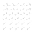 thumbnail image 1 of MesaSe 60 Pcs Anneau de Nez Médical Invisible Clou de Nez Clair Transparent Clou de Nez (Forme en S Forme Courbée et Forme Droite pour Chacun 20, 1 of 9