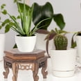 thumbnail image 2 of Lot de 1 Base de Rangement en Bois Forme Hexagonale pour Déco Maison Usage Intérieur 7.07X6.09X3.73 Po, 2 of 8