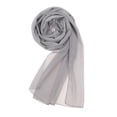 thumbnail image 4 of Bufanda Hijab Maxi Hugo Chiffon Islámico Musulmán Blanco Gris, 4 of 8