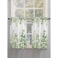 thumbnail image 5 of Light Green Eucalyptus Leaves Bathroom Window Curtain, Watercolor Spring Summer Botanical Light Filtering Coffee Kitchen Curtains, Bedroom Living Room Curtains 2 Panel 84"x45", 5 of 6