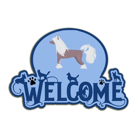 Chinese Crested #2 Welcome Door Hanger Decoration