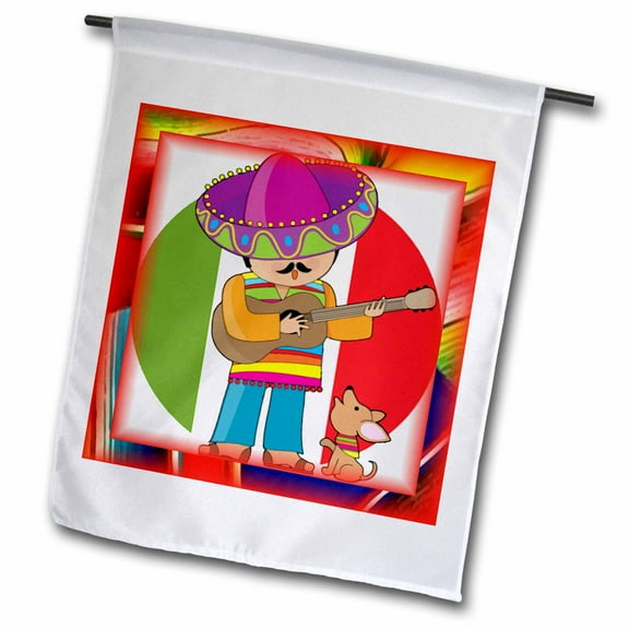 3dRose, Serape Serenade, 18 x 27 inch Garden Flag
