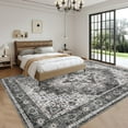 thumbnail image 6 of Washable Vintage Distressed Area Rug for Living Room, Low Pile Ultra Soft Non-Slip Carpet, Foldable Stain-Resistant Non-Shedding Floor Cover for Bedroom and Office, 6 of 11