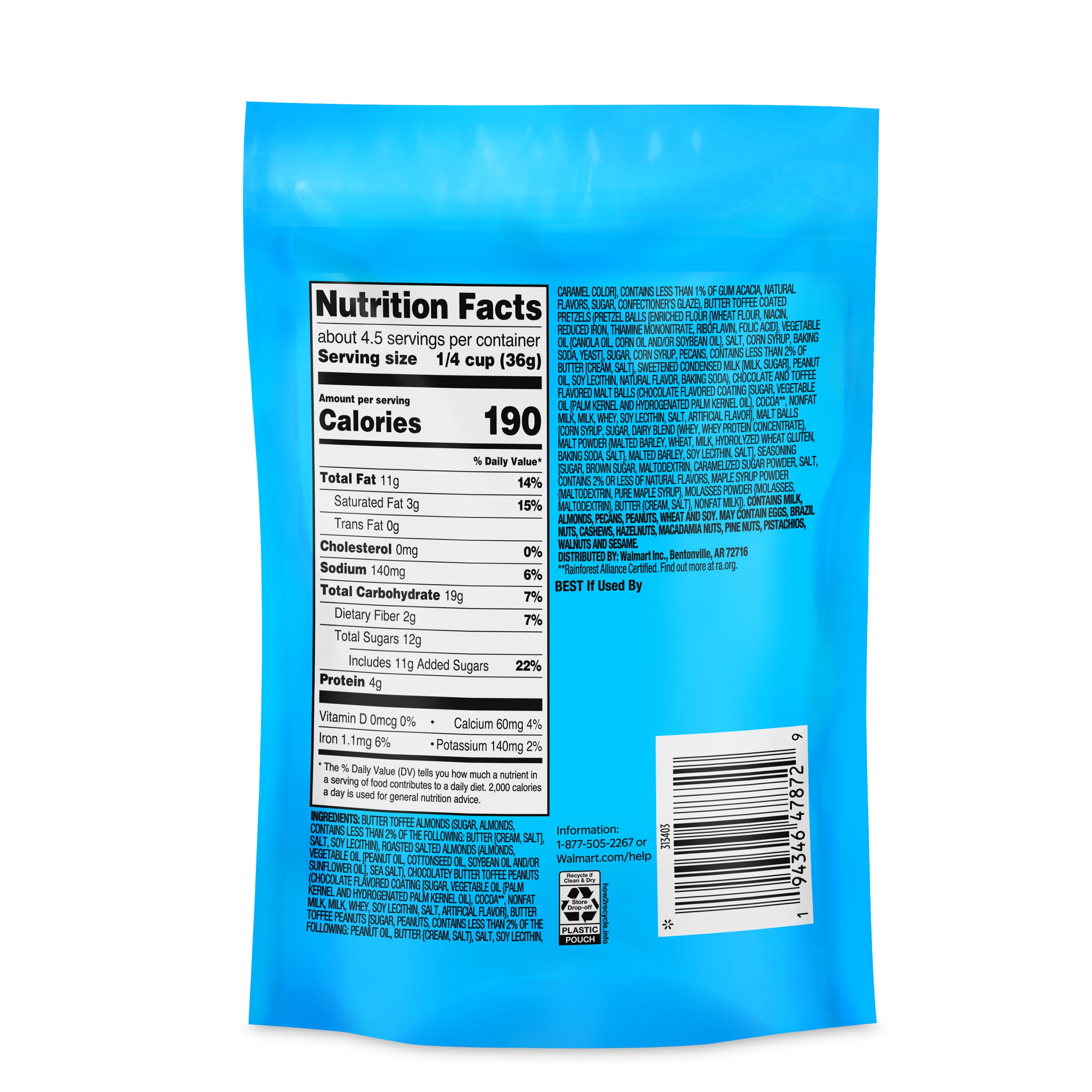 Great Value English Toffee Inspired Trail Mix, 6 oz