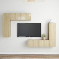 thumbnail image 1 of vidaXL 4 Piece TV Cabinet Set Sonoma Oak Engineered Wood, 1 of 7
