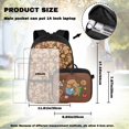thumbnail image 4 of KUIFORTI Print Brown Capybara Bookbag with Lunch Bag, 4 Piece Kids Backpack Set for Elementary Middle School Students, Boys Girls School Bag with Pencil Pouch Water Bottle Sleeve, 4 of 7
