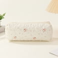 thumbnail image 6 of 3Pcs Quilted Cute Makeup Bag Printed Women Cotton Daily Purse Set (Small Flower), 6 of 8