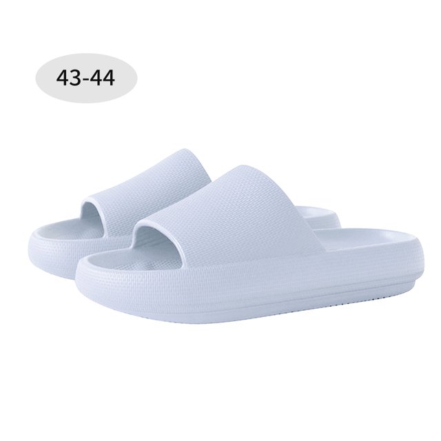 Zapatillas de casa, sandalias antideslizantes de EVA, zapatillas de suela gruesa con punta abierta para parejas, azul gris, adecuadas para talla 43-44 2 piezas Kearding AP001383-22B