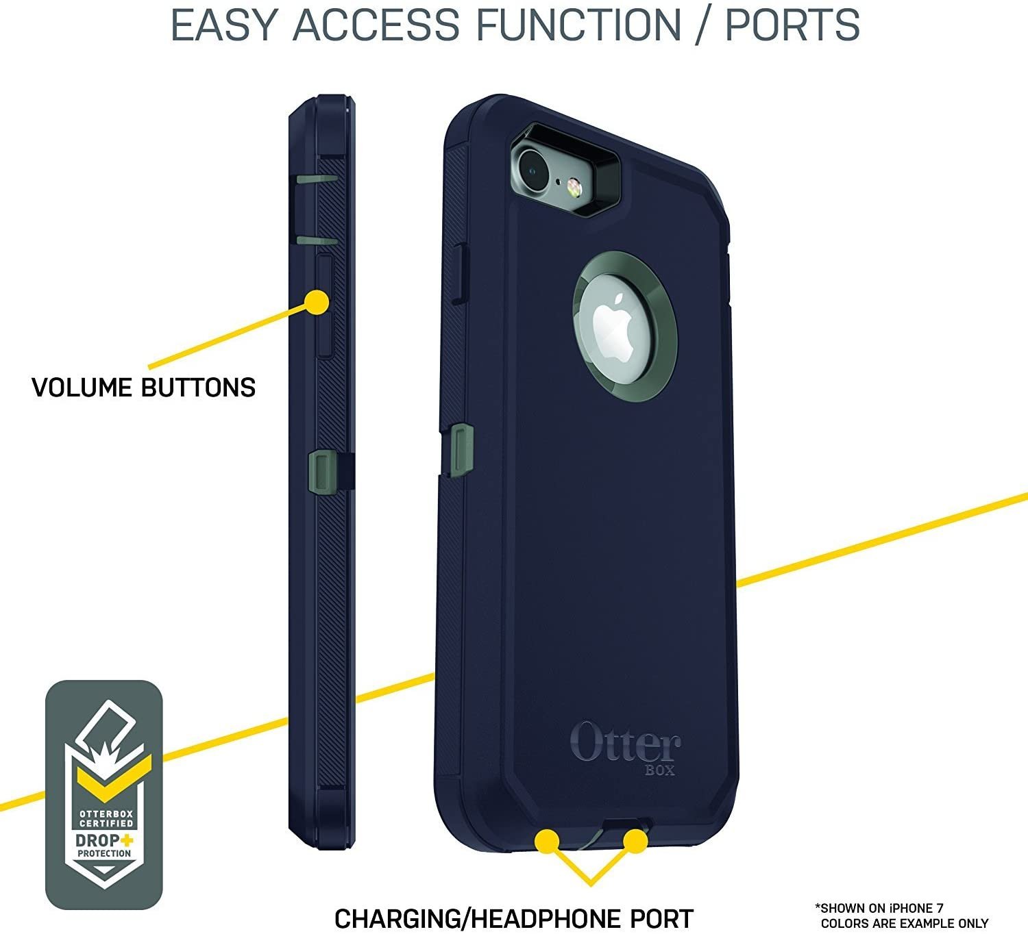 OtterBox Defender Series Case for iPhone 8 Plus & iPhone 7 Plus, Black