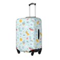 thumbnail image 2 of Daiia Space With Dino Astronauts Luggage Cover, Thickened Washable Travel Luggage Covers, Elastic Unique Baggage Covers for 18-20 inch Luggage-Large, 2 of 9