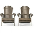 thumbnail image 1 of Noble House Hayle Chaise Adirondack Inclinable en Bois avec Repose-Pieds (Ensemble de 2) Gris, 1 of 14