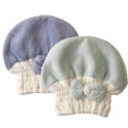 thumbnail image 1 of Paquete de 2 gorros de microfibra para secar el cabello, toalla para secar el cabello, envoltura de toalla para el cabello súper absorbente, 1 of 5