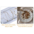 thumbnail image 5 of Velvet Jewelry Tray Empty Stackable Tray Box for Rings Earrings Necklace Bracelet Pendants Gray, 5 of 8