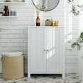 thumbnail image 6 of Ktaxon Bathroom Floor Cabinet Storage with 2 Doors and Adjustable Shelves, White Finish, 6 of 21