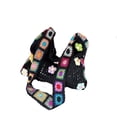 thumbnail image 2 of Kmonabie Handmade Knitted Shoulder Bag, Colorful Floral Strap Woven Tote Summer, Bohemian Crochet Beach Bag for Women Travel Market, Black, 2 of 6