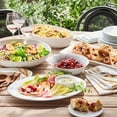 thumbnail image 6 of XINLTC-14 Inch Ceramic Serving Platter Set of 2,Dinner plates for Restaurant, Large Serving Trays for Buffet Meat Sushi Fish Turkey, White Oval, 6 of 10