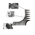 thumbnail image 2 of Professional Styling Comb Antistatic Hair Brush for Men 1 pcs black, 2 of 2