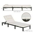 thumbnail image 3 of Outsunny Adjustable Outdoor Chaise Lounge with Reclining Back Headrest, 3 of 10