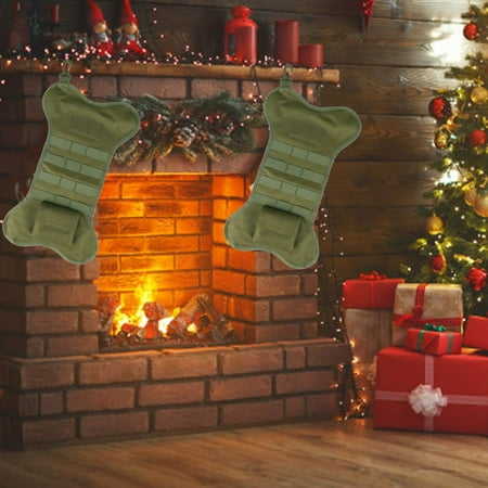 

2PC Christmas Stocking Molle Military Christmas Stocking Desert Woodland Drill Bits Accessories TANGNADE