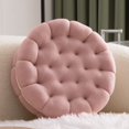 thumbnail image 1 of Cojín redondo decorativo con forma de galleta de 14.0 in, cómodo y divertido, cojín de suelo para asiento circular para sofá, silla, cama, coche (rosa), 1 of 5