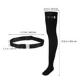 thumbnail image 3 of ITSELFER 2 Pairs Plus Size Over Knee Thigh Socks Knee-High Warm Stockings Women Boot Socks Leg Warmers High Socks with Anti-slip Belts, 3 of 5
