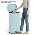 thumbnail image 5 of Arlopu 8 Gallon Step Pedal Trash Can, Stainless Steel, Hands-free Soft Close lid Garbage bin, 5 of 9