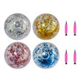 thumbnail image 1 of 4 Pcs Inflatable Balls Water Playing Balls Pool Sequin Confetti Beach Balls, 1 of 8