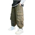 thumbnail image 1 of Kids' Pants, Casual Elastic Waisted Pocket Comfortable Workwear Pants, 1 of 8