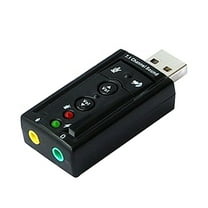 Naierhg Portable USB 2.0 External Sound Card Virtual 7.1 Channel Stereo Audio Adapter