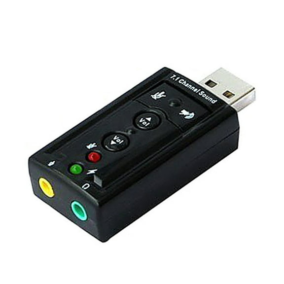 Naierhg Portable USB 2.0 External Sound Card Virtual 7.1 Channel Stereo Audio Adapter