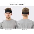 thumbnail image 3 of Sport Headband, Headband, Sweatband, Headband, Anti-Slip for Jogging, Running, Hiking, Cycling and Motorbike Driving, Pack of 3, 3 of 5