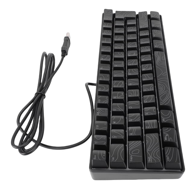 Teclado Mecánico Con Cable De 61 Teclas, Teclado Para Juegos Retroiluminado 60% RGB, Teclado De Computadora Compacto Ergonómico Para Trabajo Y Juegos