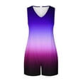 thumbnail image 4 of Womens Cotton Romper Shorts Pocketed Sleeveless V Neck Tank Short Jumpsuit Summer Lounge Jumper Overalls (2XL, Multicolor 03), 4 of 4