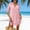 Pink, variant on ClodeEU Women's Cotton Linen Lace Lapel V Neck Short Sleeve Shirt Dress,Casual Beach Cover Up Loose Dress Black,Women's Plus L