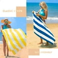 thumbnail image 6 of Exclusivo Mezcla 2-Pack Cotton Large Cabana Stripe Beach Towels, Super Absorbent Soft Plush Pool Towel, Bath Towel (Ocean Blue, 30"x60"), 6 of 8