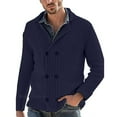 thumbnail image 2 of Kureaily Men's Fashion Cardigan Sweater Double Sweater Knitted Men's Cardigan Solid Color Large Pocket Jacket, 2 of 5