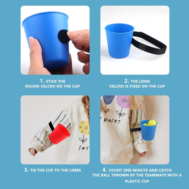 Ensemble de jeu de balle à attraper à la main amusant, kit de jouet de lancer et de rattrapage léger pour la coordination main-œil, jouet de balle à attraper portable et pliable