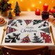 thumbnail image 2 of Decoraciones de Navidad Al Aire Libre 30×45cm Lino de Navidad Alfombras de Mesa de Comedor Alfombras Decoraciones de Vacaciones, 2 of 6
