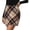 Brown, variant on Wool Skirts for Women Fall Winter High Waisted Plaid Bodycon Pencil Short Mini Skirt