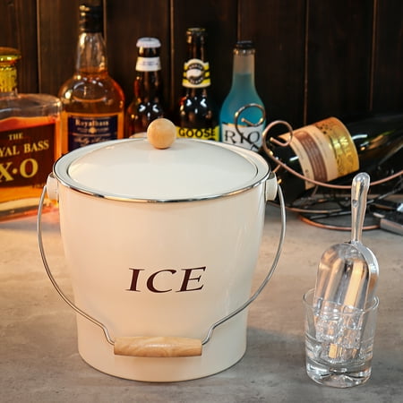 Table Ice Bucket Holder Moaere 4L Detachable Double-walled Ice Bucket Wine Champagne Ice Container Cooler Holder ()