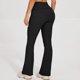 thumbnail image 3 of MKLEKYY Leggings deportivos mujer Pantalones de yoga de pierna ancha para mujer Leggings acampanados de entrenamiento con corte de bota de moda con cintura alta plegables, 3 of 4