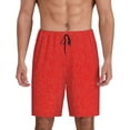 thumbnail image 3 of Lsque Red Glitter Mens Sleep Pajama Shorts,Short Pajama Pants, Cotton Ultra-Soft Knit-XX-Large, 3 of 9