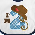 thumbnail image 4 of Inktastic 2nd Birthday Cowboy I'm 2 Two Year Old Boys or Girls Baby Bib, 4 of 4