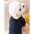 thumbnail image 3 of 1 Piece Brown Pattern Autumn And Winter Warm Sweater Suitable For Small And Medium-Sized Cats And Dogs Indoor And Outdoor Pet Sweaters, 3 of 4