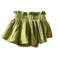 thumbnail image 7 of Odeerbi 1-9 Years Toddler Girls Summer Cotton Linen Shorts Ruffle Wide Leg Shorts Casual Breathable Solid Color Cute Leisure Shorts, 7 of 7