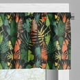 thumbnail image 5 of Ambesonne Tropical Valance & Curtain, Abstract Monsteras Pattern, 55"x36", Burnt Sienna Jade Green, 5 of 7